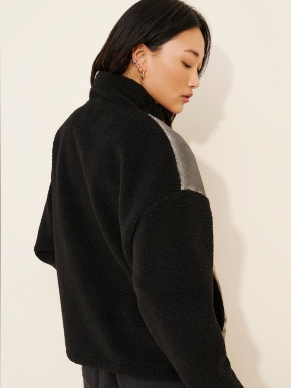 Found Free People Brand Horses Zip-up Sherpa M - Picture 2 of 5